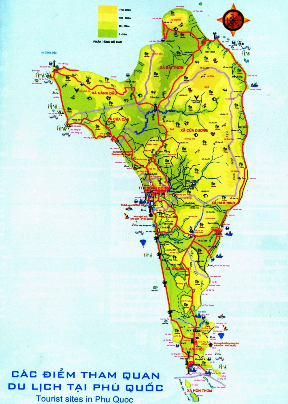 Bản đồ du lịch Phú Quốc mới nhất
